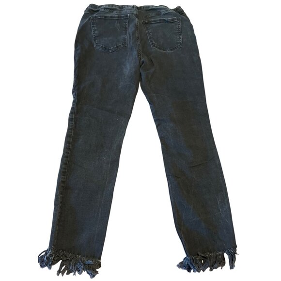 Free‎ People Women's Great Heights Raw Fringe Hem Distressed Denim Jeans size 31 - Picture 8 of 8